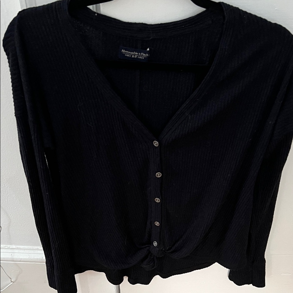 Abercrombie & Fitch Black Button-Down Shirt